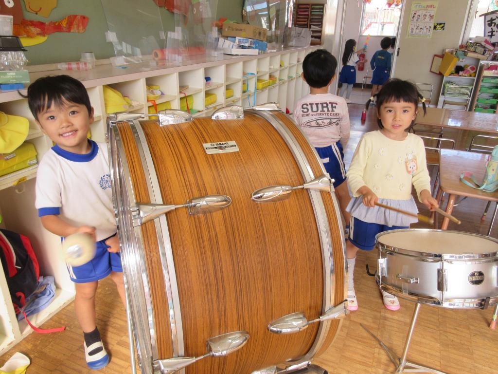 太鼓に挑戦