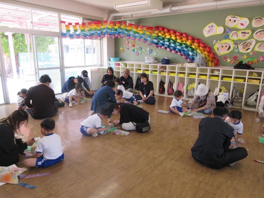 ぱかぽこ、竹馬作り楽しい
