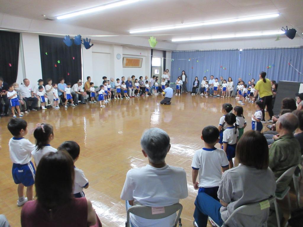 おじいちゃんおばあちゃんと遊んだよ