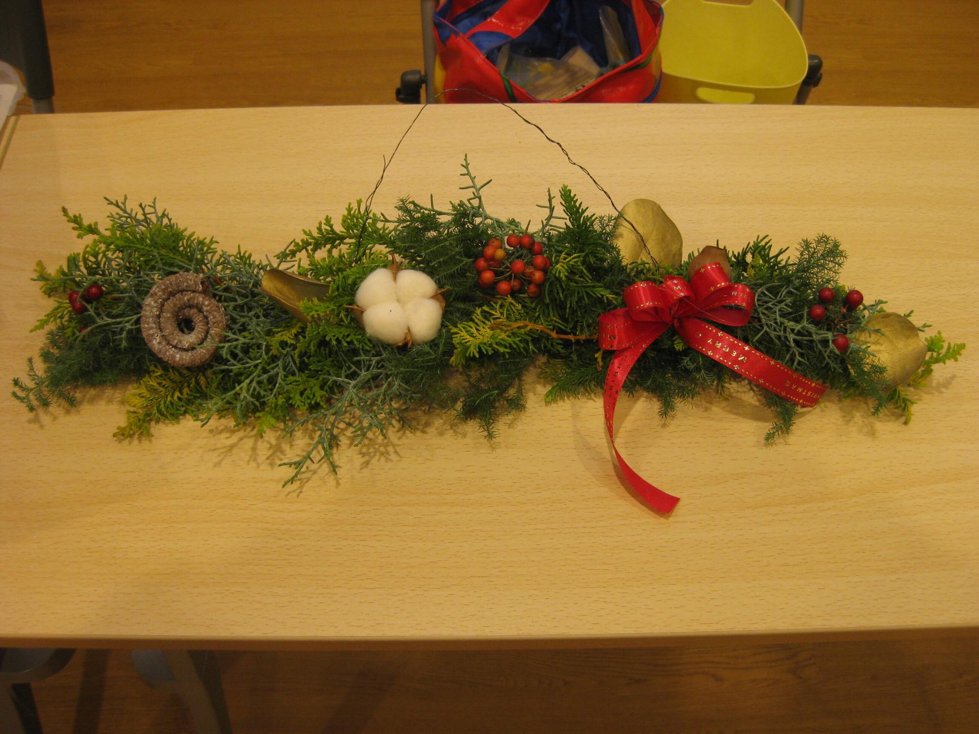 できあがった壁飾り