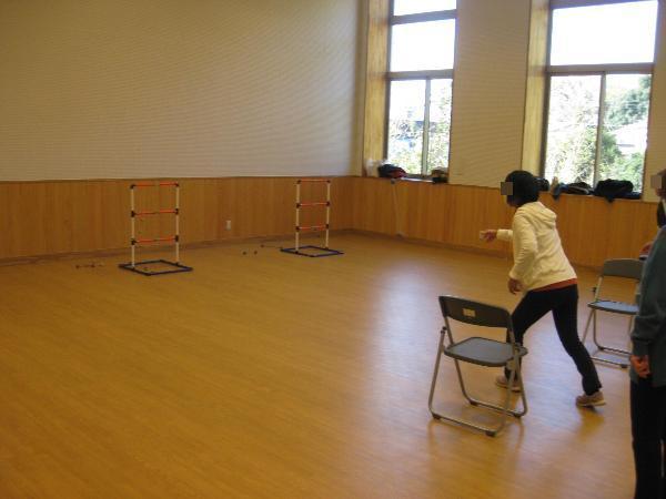 ラダーゲッターを楽しむ受講生