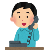 電話をしている男性のイラスト