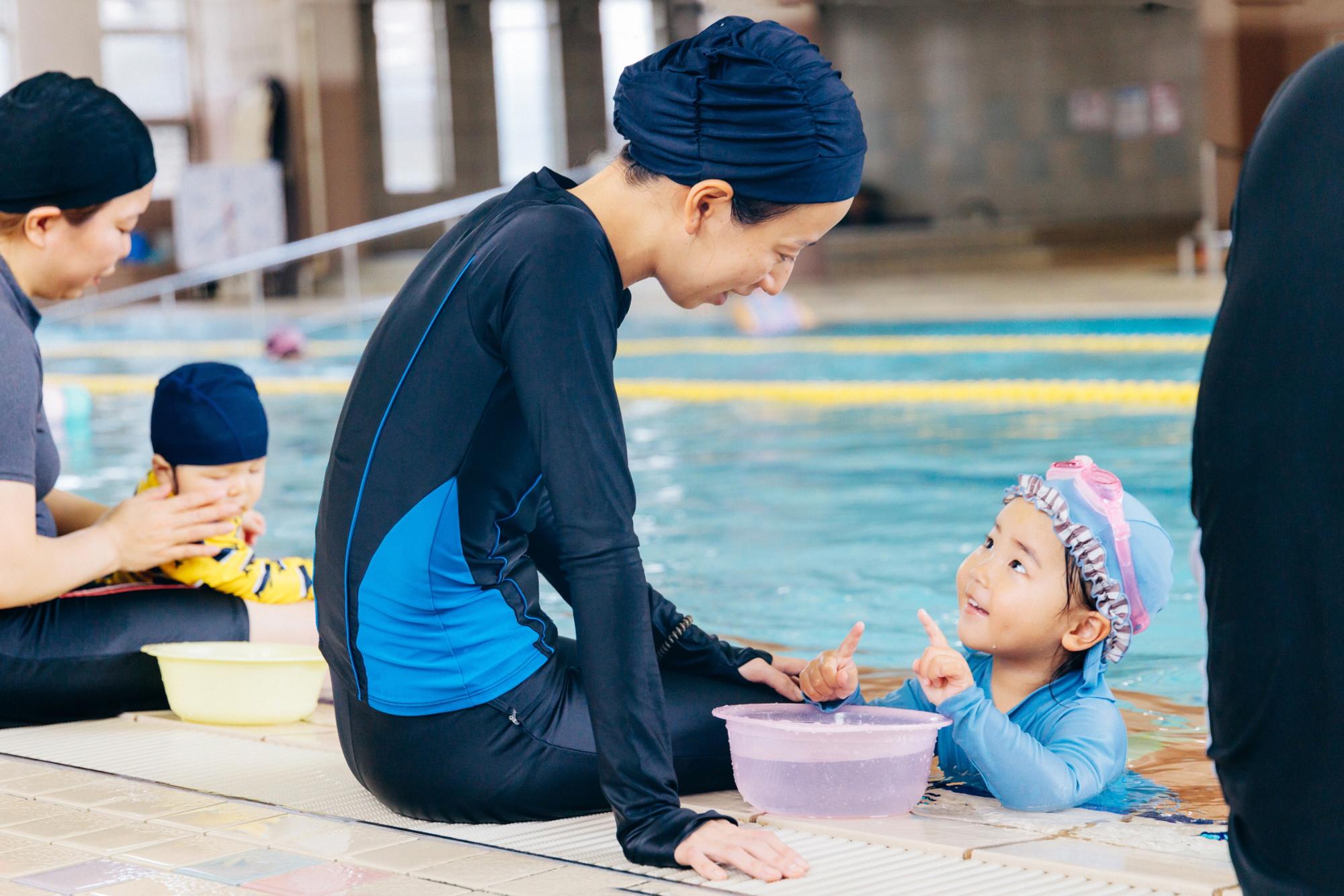 親子スイミングのようす