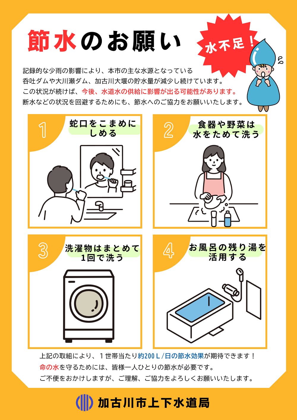 節水のお願い