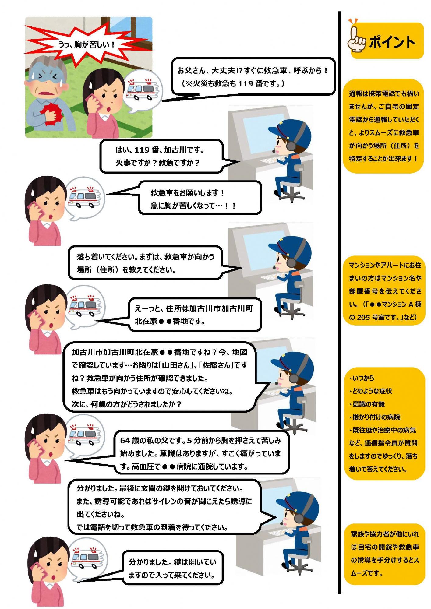 知れば安心 正しい119番通報の方法 加古川市