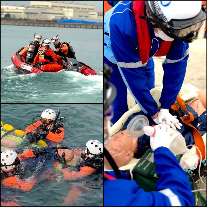 潜水活動を実施し、要救助者救出！