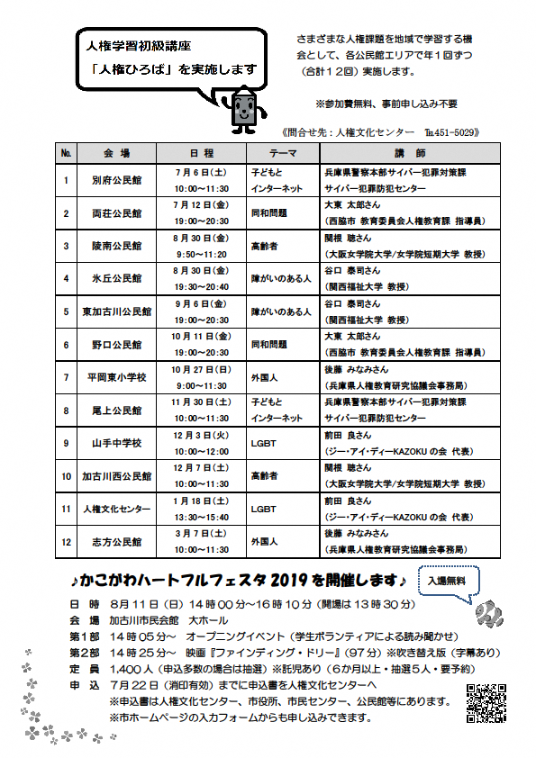 人権文化センターだより第22号裏面