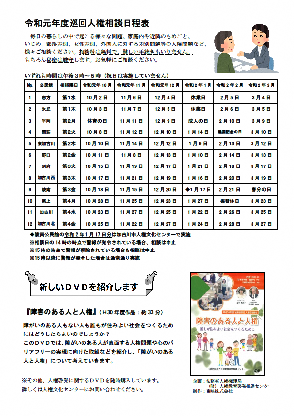 人権文化センターだより第23号裏面