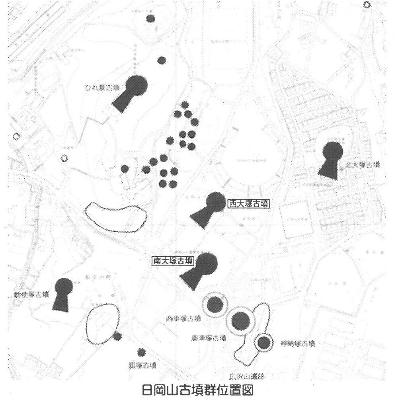 日岡山古墳群位置図