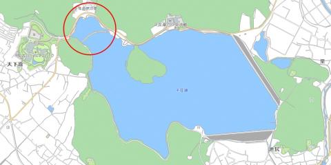 平荘湖本体と北西の池