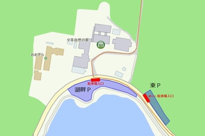 駐車場案内の地図