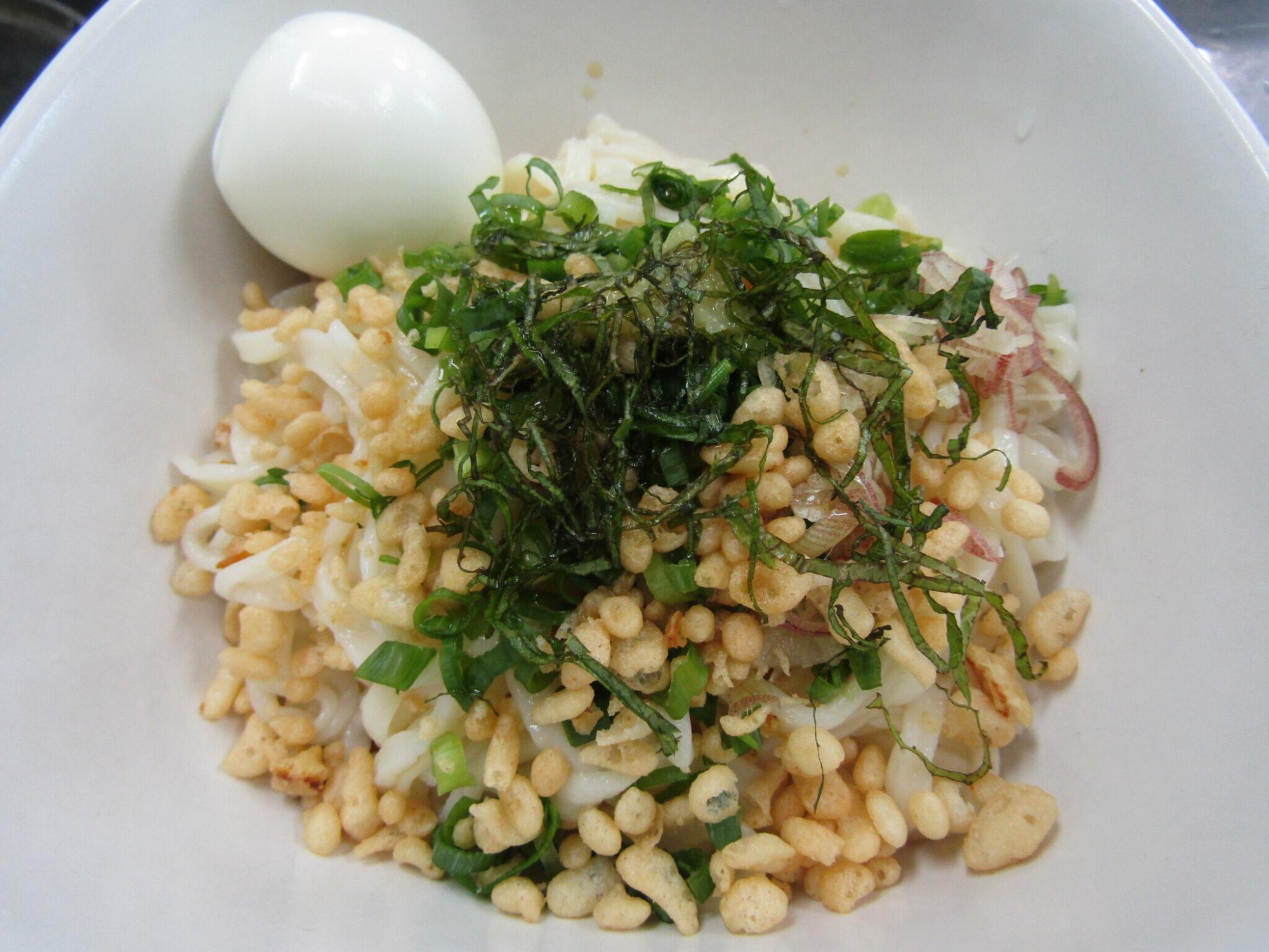 手打ちうどんで作ったぶっかけうどん