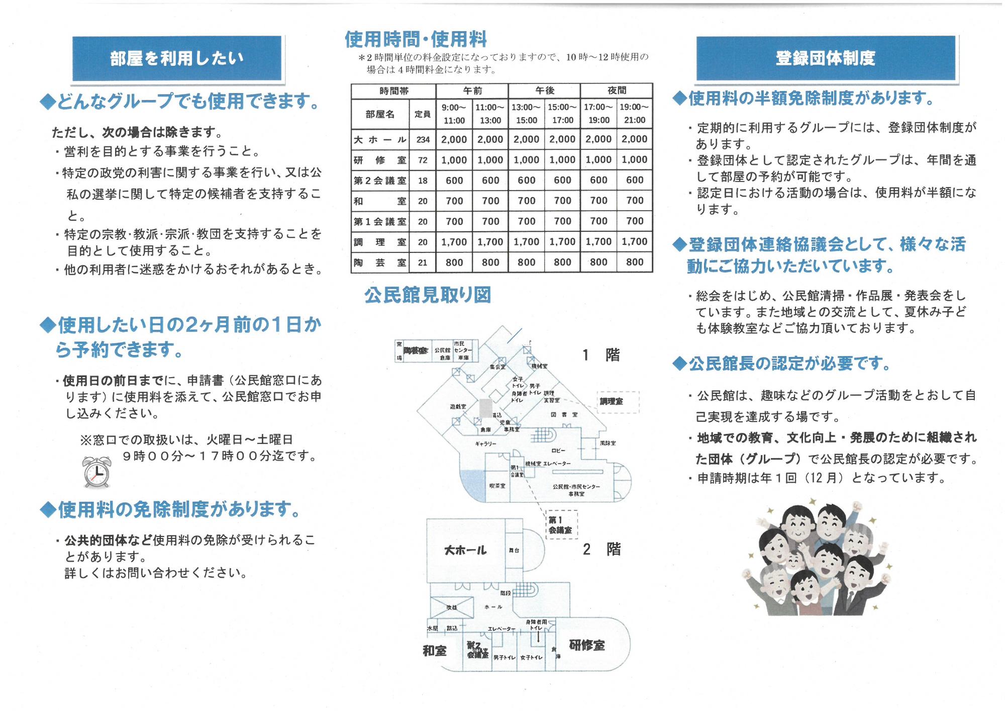 志方公民館　案内リーフレット2です