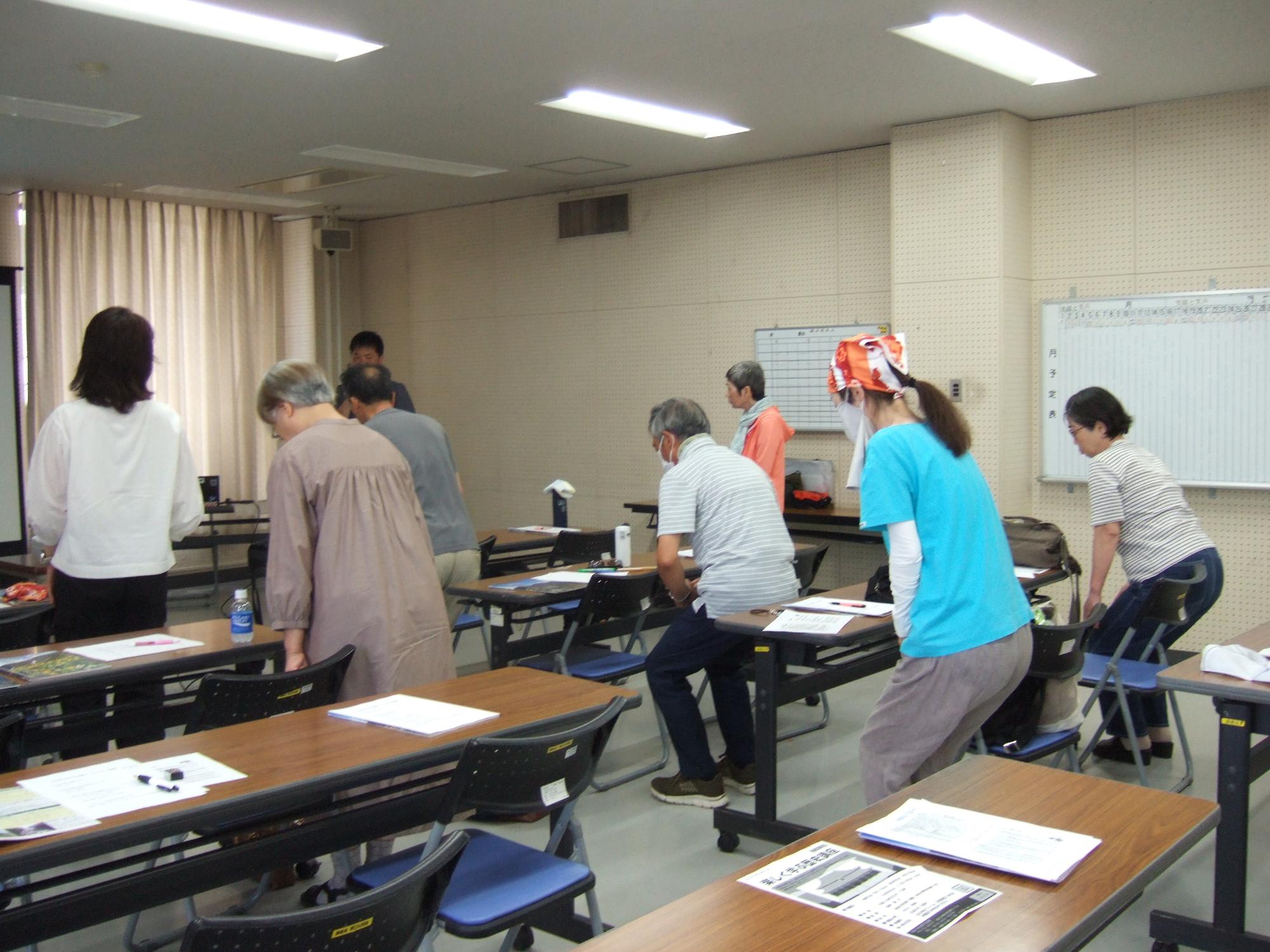 野口公民館ゼロから始める登山・ハイキング講座の様子