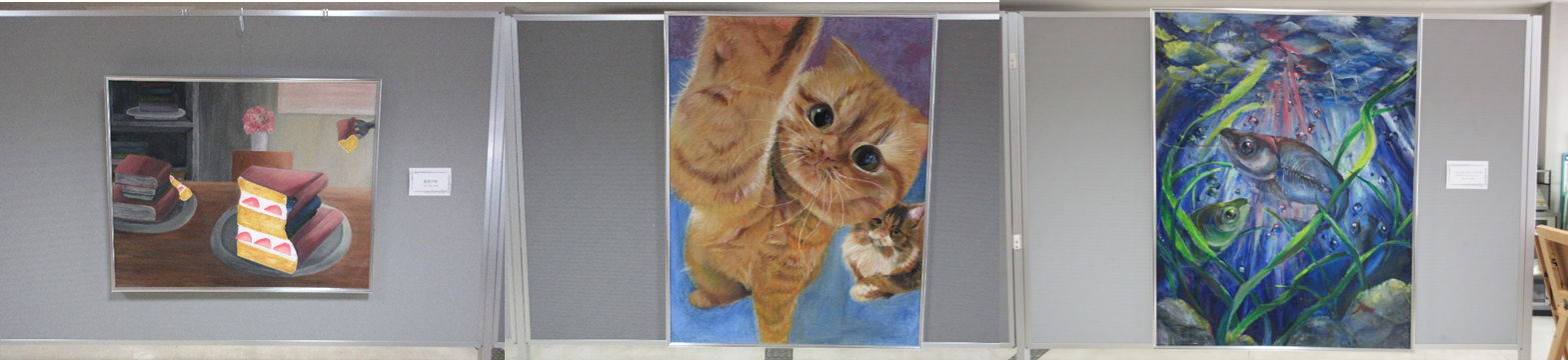 加古川北高等学校美術部による展示作品