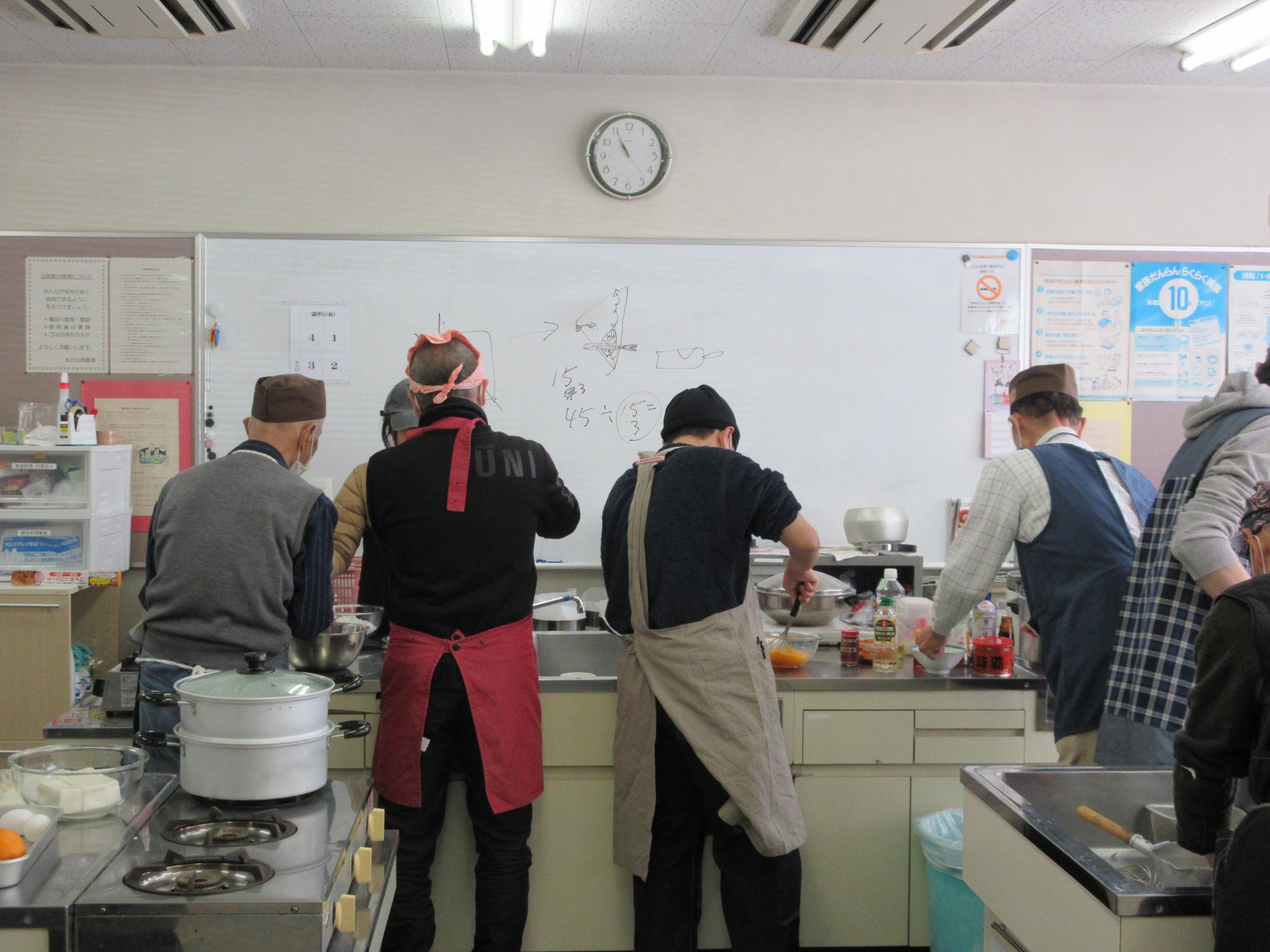 メンズクッキングのようす