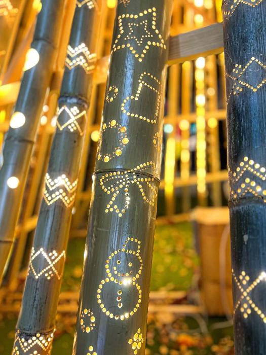 加古川駅前の竹ツリー